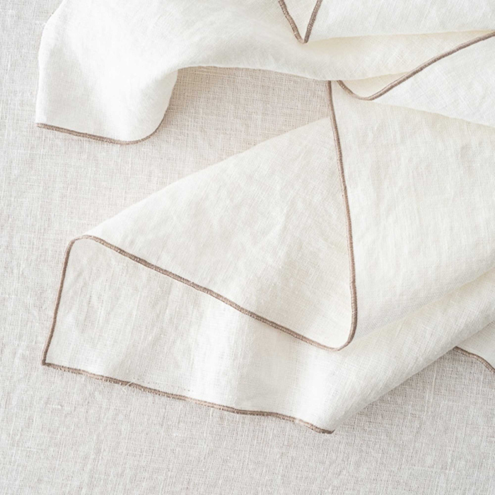 Venezia Leinenserviette in offwhite