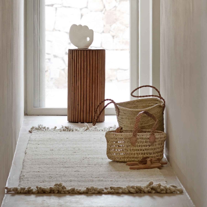 Wollläufer in sand 80 x 300 cm - Warm Rug von Tine K