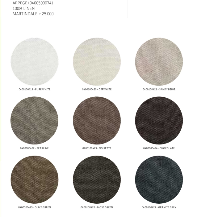 Sessel Rimini festgepolstert in Leinen von Flamant