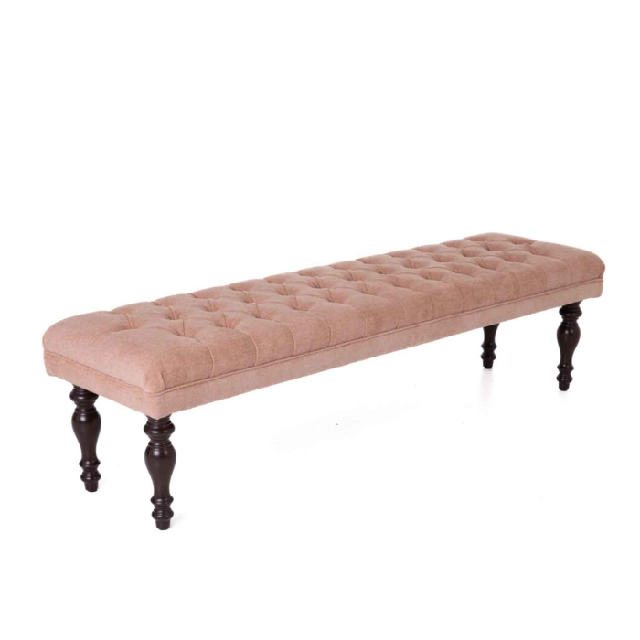 Bank Arezzo mit Knopfpolsterung in Leinen - Flamant