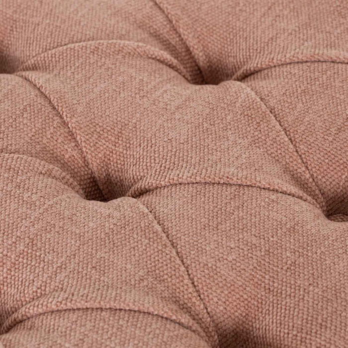 Bank Arezzo mit Knopfpolsterung in Leinen - Flamant