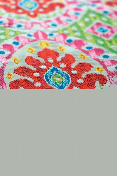 Bella - Bestickte Baumwollmeterware - Nattier