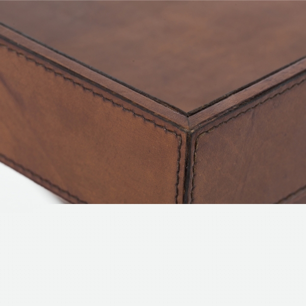 Manhattan Jewellery-Box aus echtem Leder und mit Samtauskleidung von Flamant