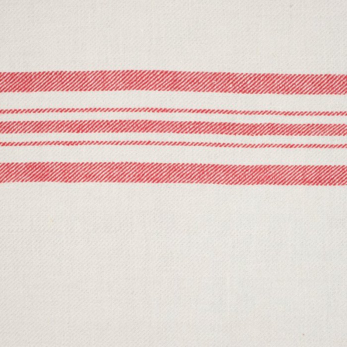 Castellino Twill Barré Maché Elfenbein Streifen rot – Leinenstoff von C&C Milano