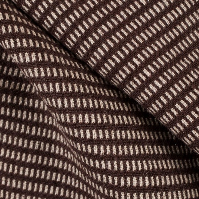 Pienza Birillino Schokolade-elfenbein drapiert – Leinenstoff von C&C Milano
