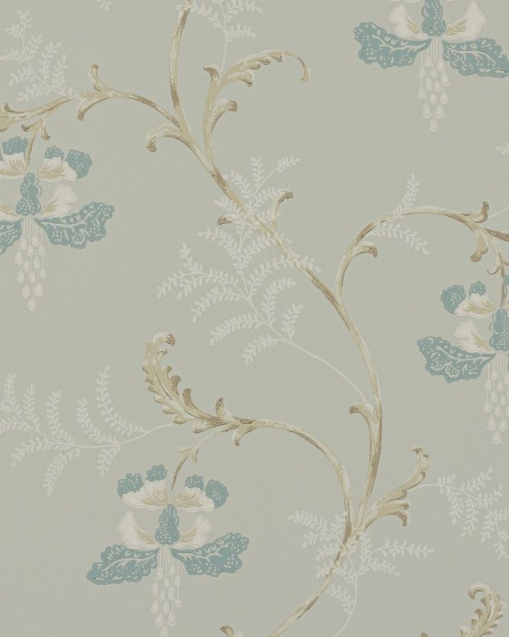 Bellflower Aqua – Tapete von Colefax and Fowler