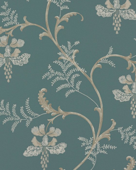 Bellflower Navy – Tapete von Colefax and Fowler