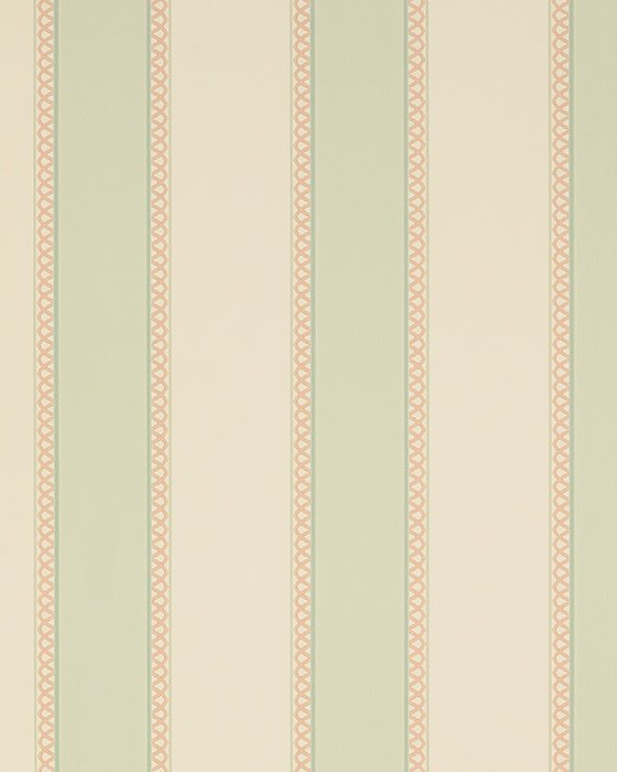 Chartworth Stripe Aqua/Pink – Tapete von Colefax and Fowler