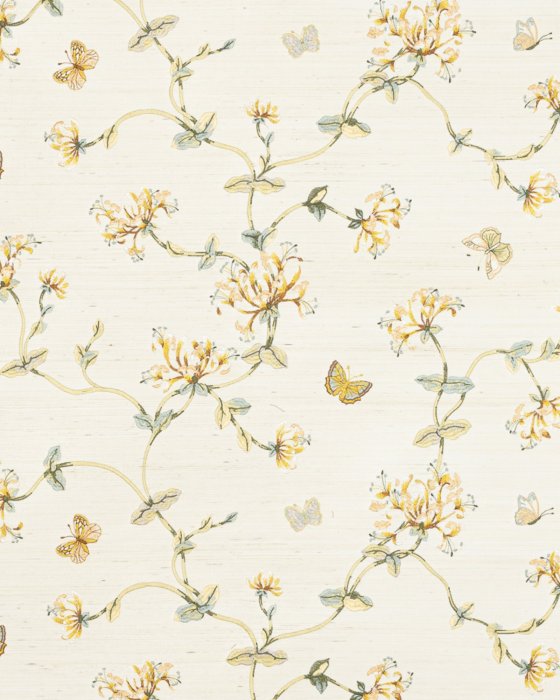 Honeysuckle Garden Sisal Gold/Leaf – Tapete von Colefax and Fowler