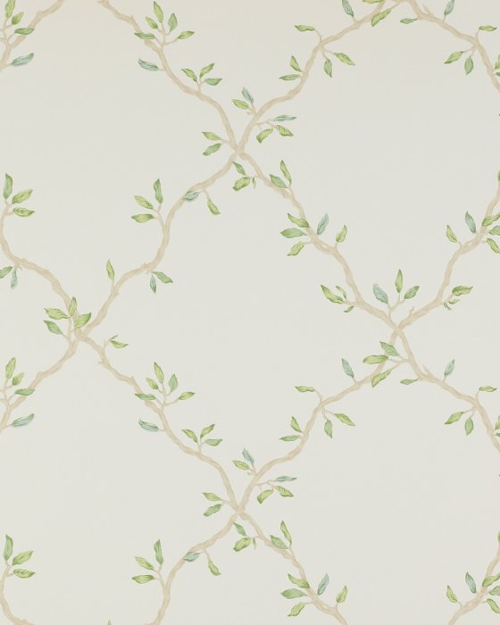 Leaf Trellis Ivory/Green – Tapete von Colefax and Fowler