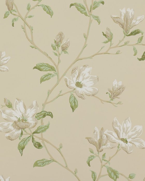 Marchwood White/Sage – Tapete von Colefax and Fowler