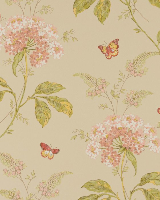 Messina Pink/Green – Tapete von Colefax and Fowler