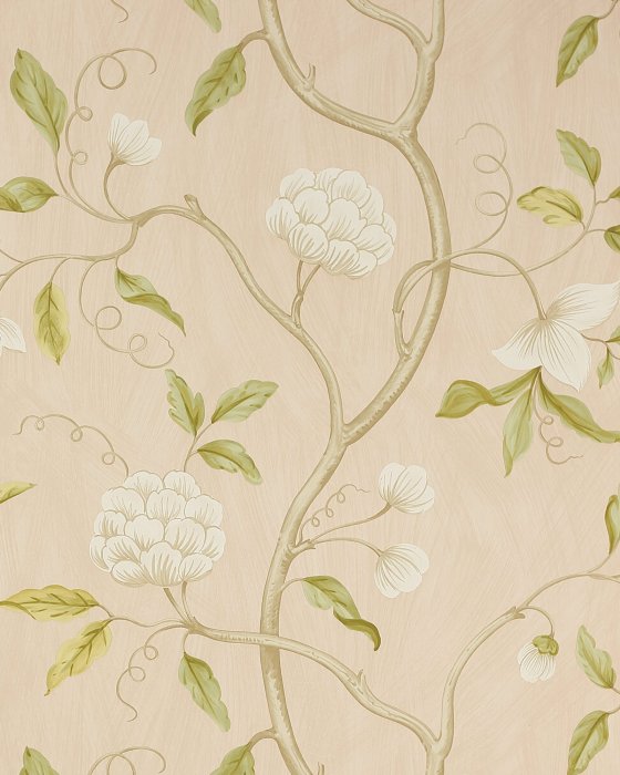 Snow Tree Old Pink – Tapete von Colefax and Fowler