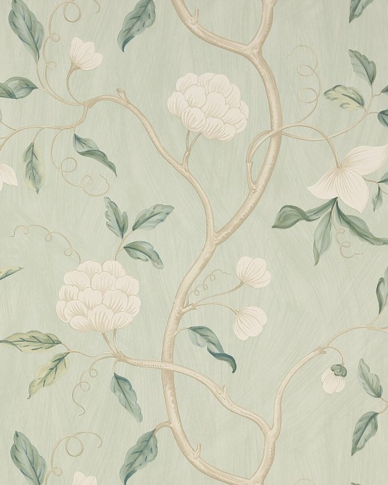 Snow Tree Pale Aqua – Tapete von Colefax and Fowler