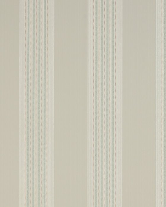 Tealby Stripe Stone/Aqua – Tapete von Colefax and Fowler