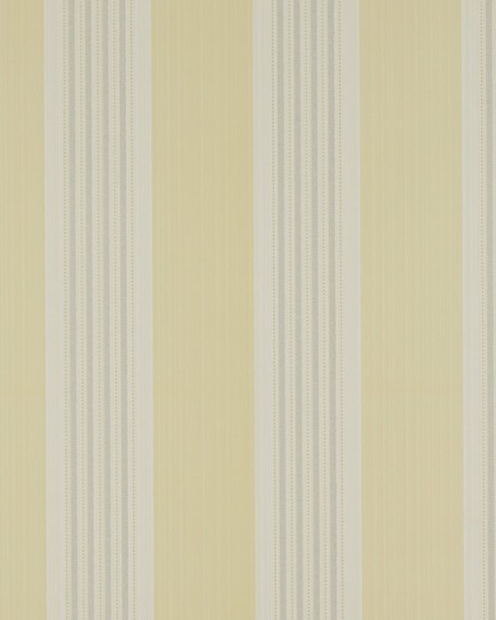 Tealby Stripe Yellow/Grey – Tapete von Colefax and Fowler