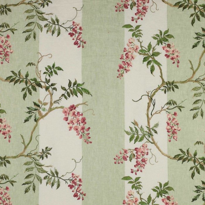 Alderney Stripe Pink/Green – Stoff von Colefax and Fowler