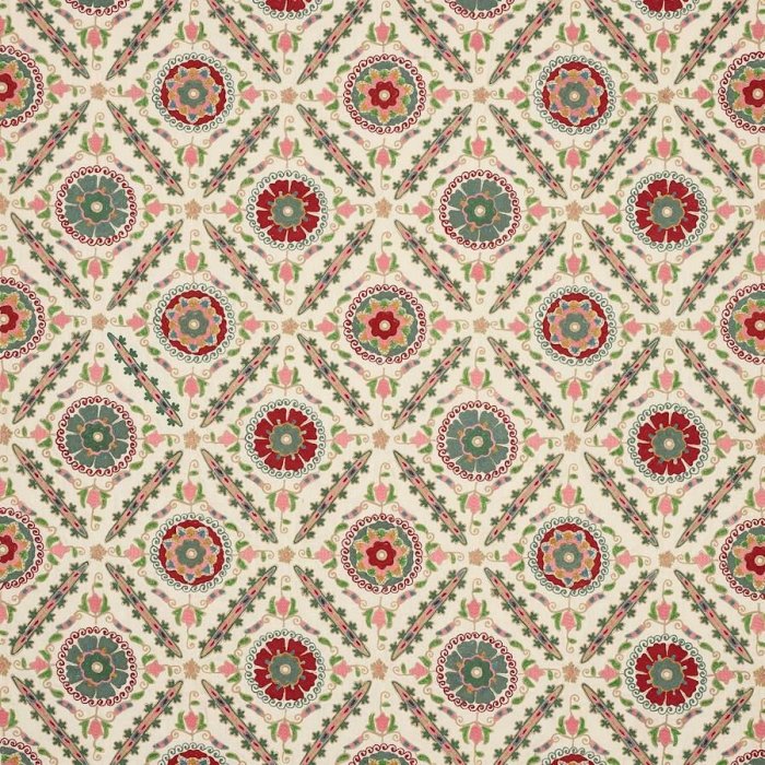 Amarantha Red/Green – Stoff von Colefax and Fowler