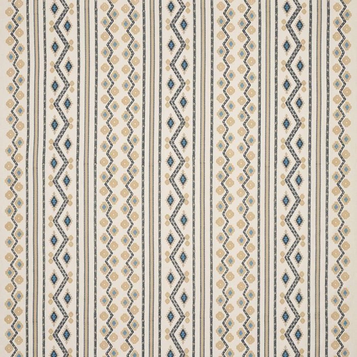 Bayton Blue/Cream – Stoff von Colefax and Fowler