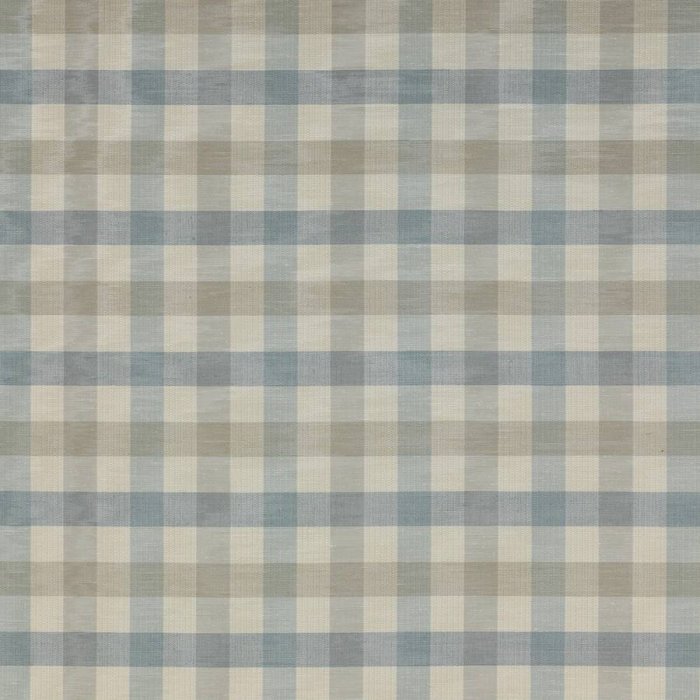 Belgrave Check von Colefax and Fowler in Aqua/Stone