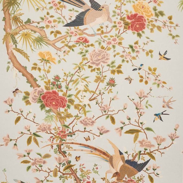 Belmont Trail Aqua – Stoff von Colefax and Fowler