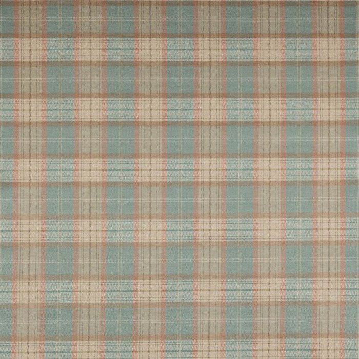 Carrick Plaid von Colefax and Fowler in Jade/Tomato