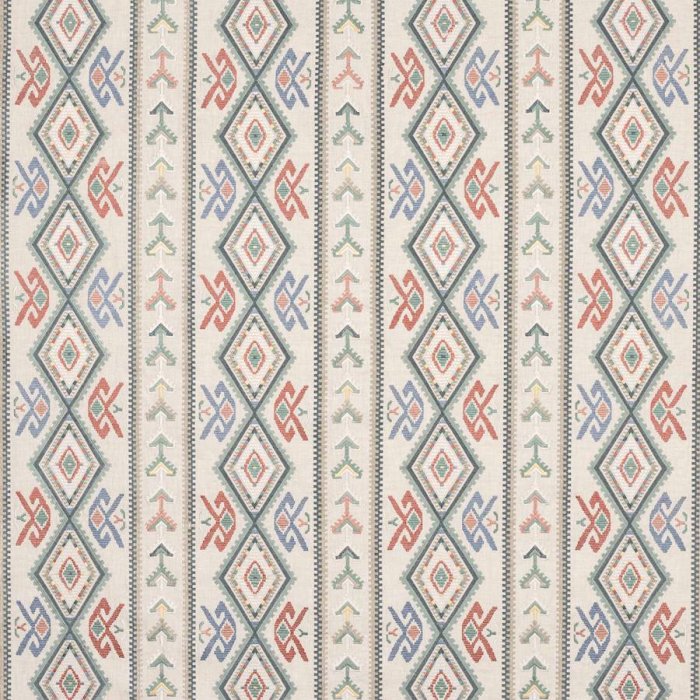 Castille von Colefax and Fowler in Aqua/Coral
