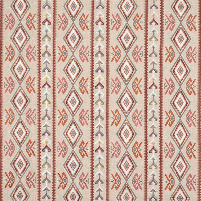 Castille von Colefax and Fowler in Red/Sand