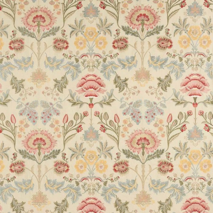 Dianthus Red/Green – Stoff von Colefax and Fowler