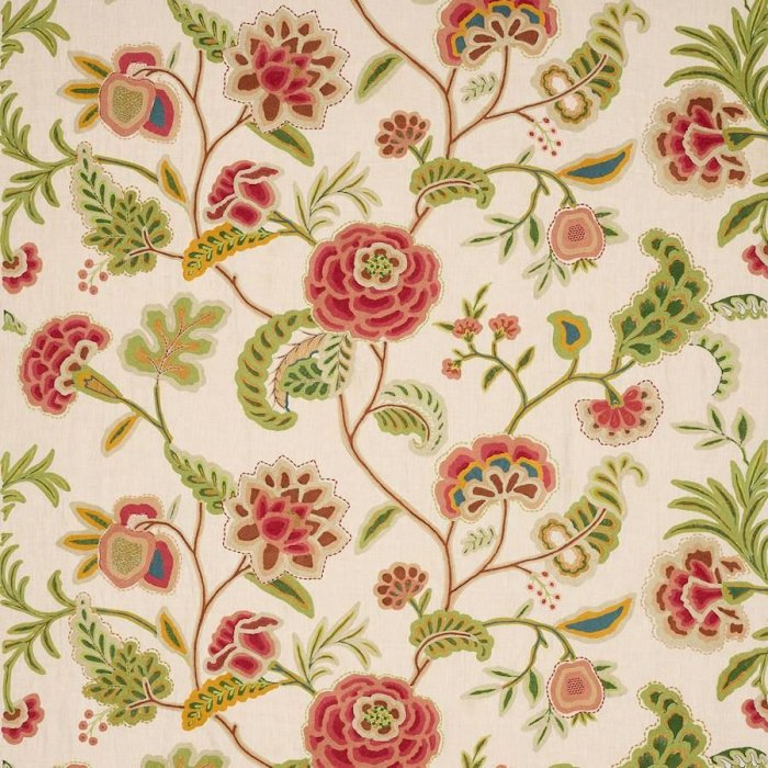 Francine Tomato/Green – Stoff von Colefax and Fowler