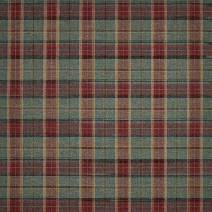 Galloway Plaid von Colefax and Fowler in Aqua/Terracotta