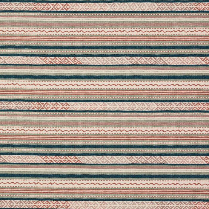 Genista Tomato/Teal – Stoff von Colefax and Fowler