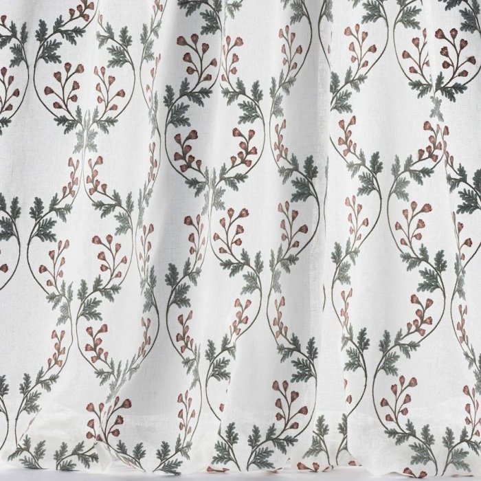 Georgia Sheer Pink/Old Blue – Stoff von Colefax and Fowler
