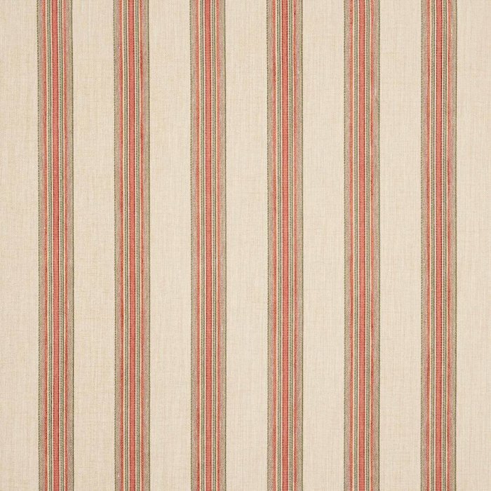 Gilbert Stripe Red/Green – Stoff von Colefax and Fowler