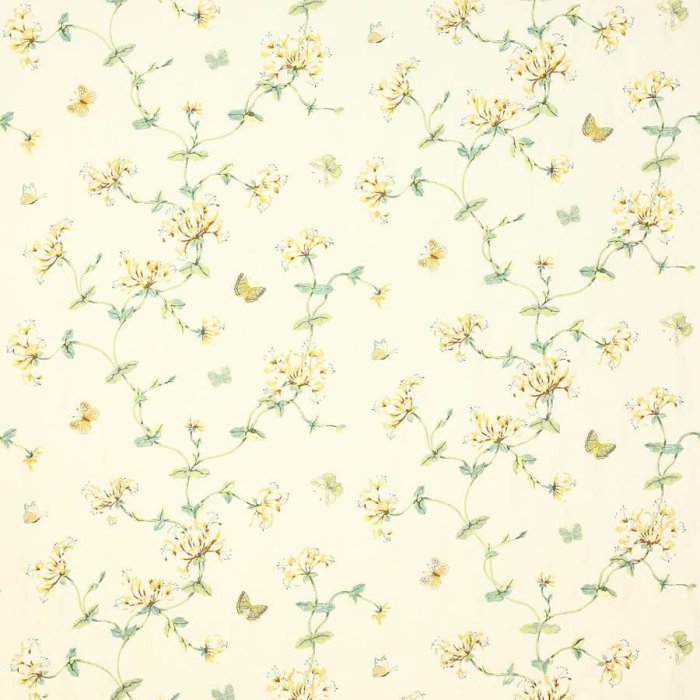 Honeysuckle Garden Cream Yellow – Stoff von Colefax and Fowler