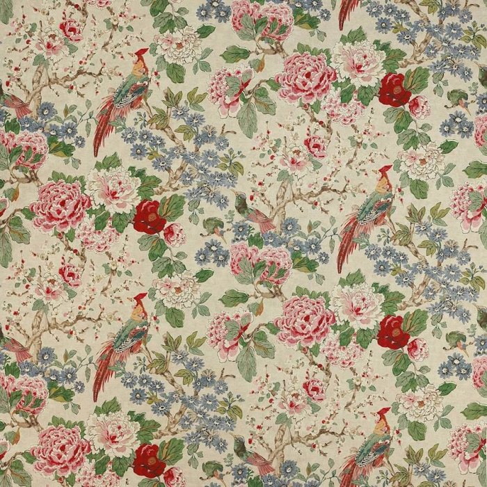 Jardine Red/Green – Stoff von Colefax and Fowler