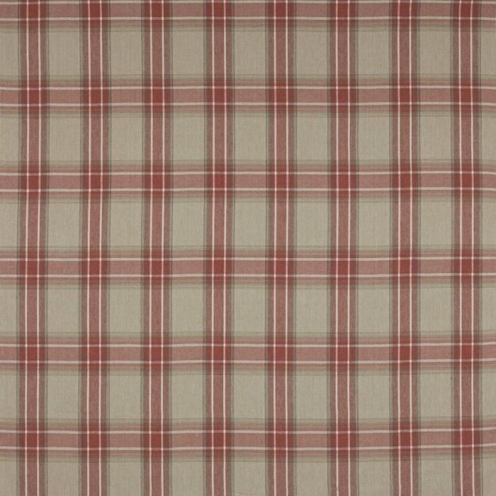 Lamorna Check von Colefax and Fowler in Red
