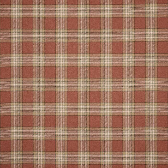 Lowick Plaid von Colefax and Fowler in Tomato/Green