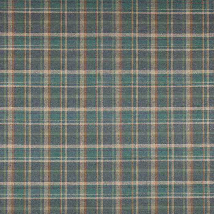 Magnus Plaid von Colefax and Fowler in Blue/Teal