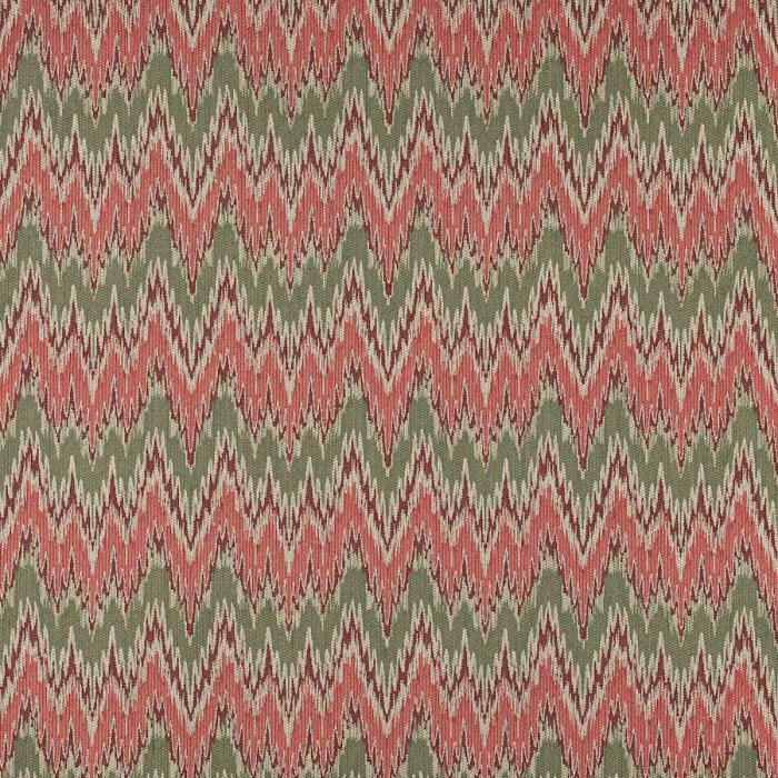 Medora Red/Green – Stoff von Colefax and Fowler