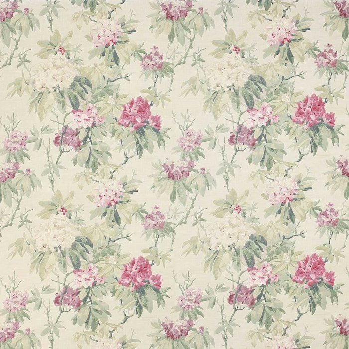 Mereworth Pink/Forest – Stoff von Colefax and Fowler
