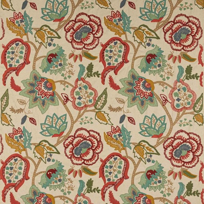 Nerello Red/Green – Stoff von Colefax and Fowler