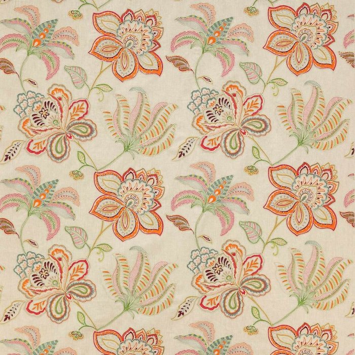 Oriana Red/Teal – Stoff von Colefax and Fowler