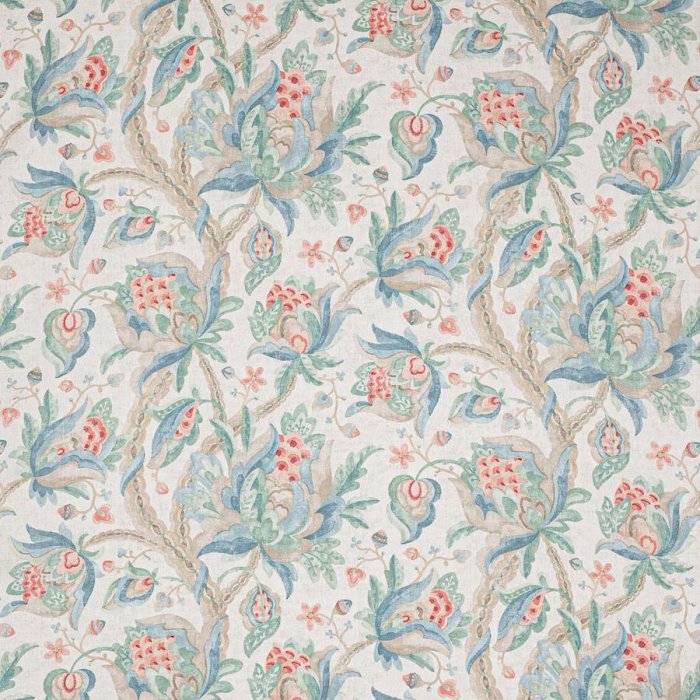 Orlando von Colefax and Fowler in Coral/Sage