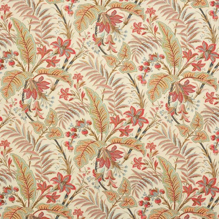 Paisley Leaf Tomato/Sienna – Stoff von Colefax and Fowler