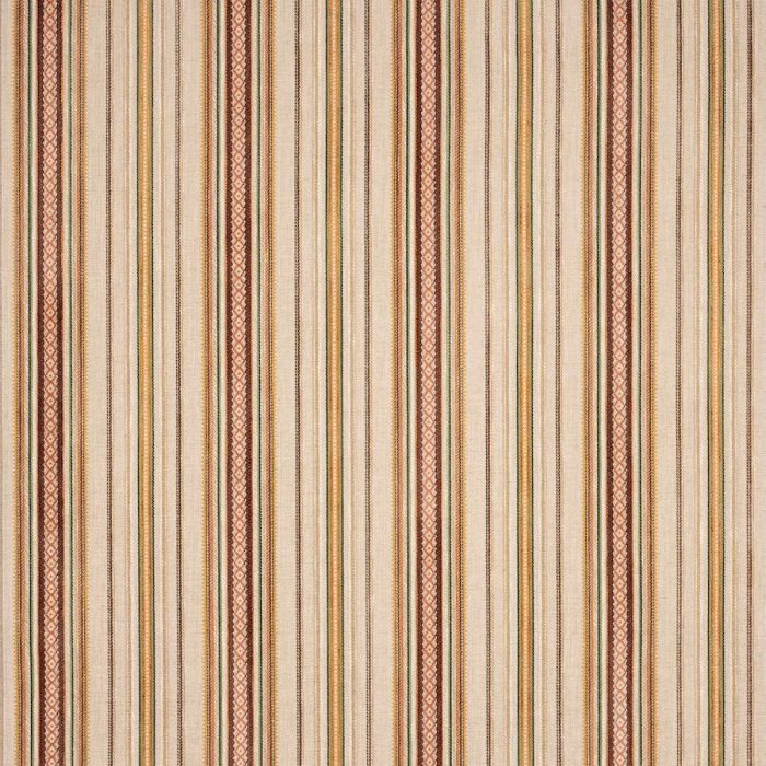 Ridgeway Stripe Terracotta – Stoff von Colefax and Fowler