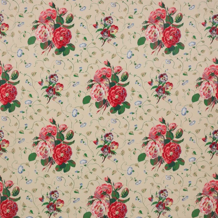 Roses & Pansies von Colefax and Fowler in Red