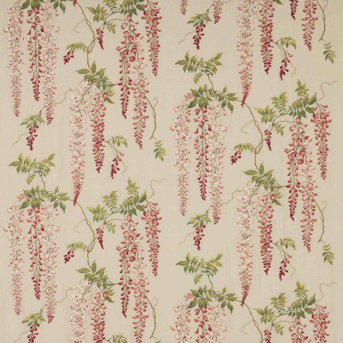 Seraphina Linen von Colefax and Fowler in Pink/Green