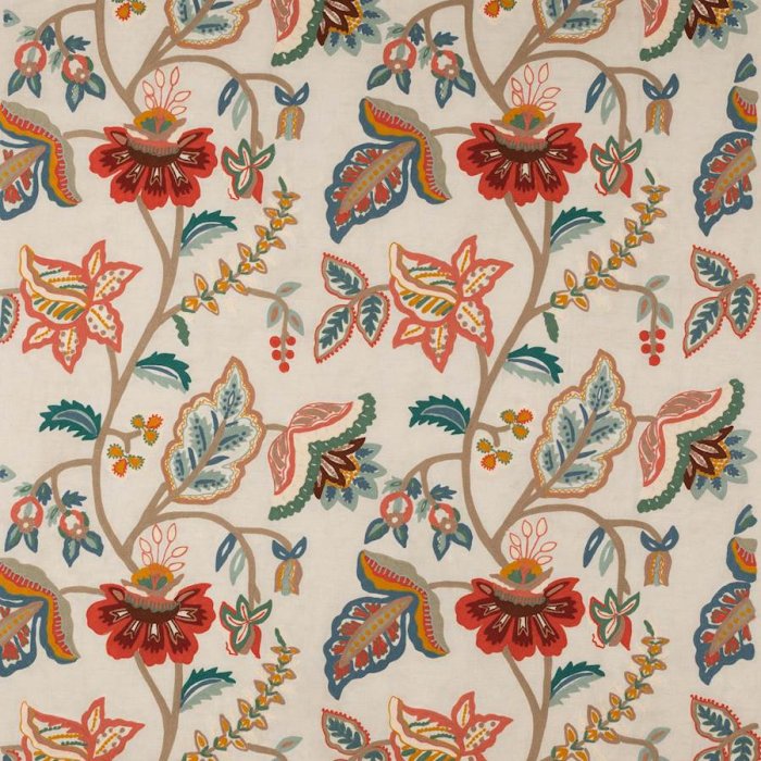 Somerton von Colefax and Fowler in Tomato/Blue