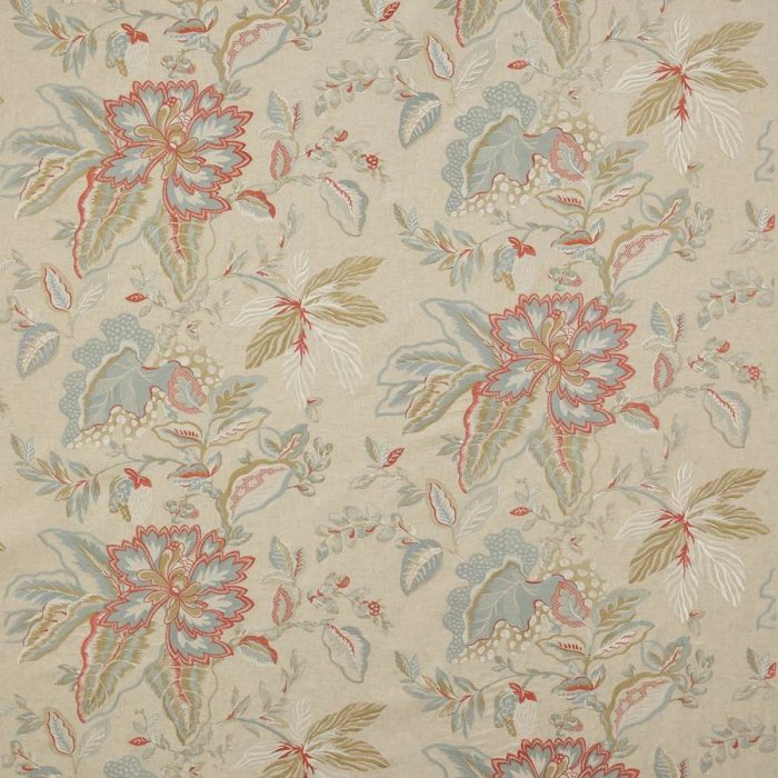 Sumela Tomato/Aqua – Stoff von Colefax and Fowler